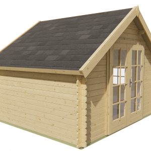 Blokhut - - Blokhut - Tuinhuis Skov | 28 mm | vuren bruin geïmpregneerd