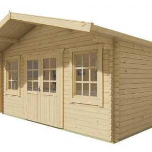 Blokhut - - Blokhut - Tuinhuis Skyler | 28 mm | vuren groen geïmpregneerd