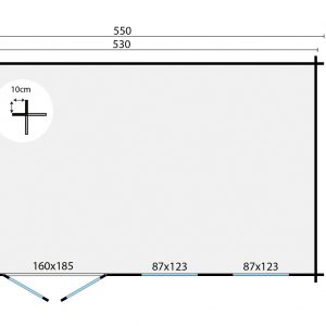 Blokhut - - Blokhut - Tuinhuis Sophie | 40 mm | onbehandeld