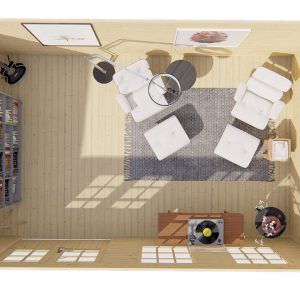 Blokhut - - Blokhut - Tuinhuis Sophie | 40 mm | groen geïmpregneerd