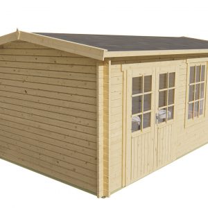 Blokhut - - Blokhut - Tuinhuis Sophie | 40 mm | grijs geïmpregneerd