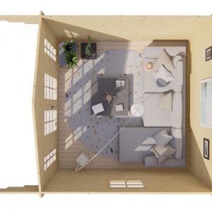 Blokhut - - Blokhut - Tuinhuis Sören | 44 mm | vuren bruin geïmpregneerd