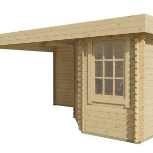 Blokhut - - Blokhut - Tuinhuis Stig | 28 mm | vuren honinggeel geïmpregneerd