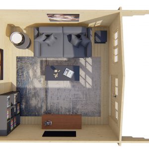 Blokhut - - Blokhut - Tuinhuis Stian | 58 mm | vuren groen geïmpregneerd