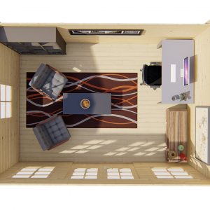 Blokhut - - Blokhut - Tuinhuis Tane | 40 mm | vuren groen geïmpregneerd