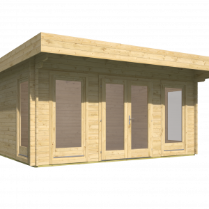 Blokhut - - Blokhut - Tuinhuis Yorick | 44 mm | vuren bruin geïmpregneerd