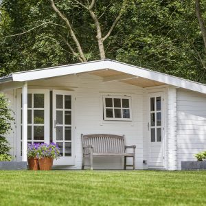 Blokhut - - Blokhut - Tuinhuis Wolfgang | 44 mm | vuren groen geïmpregneerd