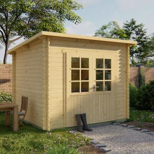 Blokhut - - Blokhut - Tuinhuis Mila | 28 mm | vuren honinggeel geïmpregneerd