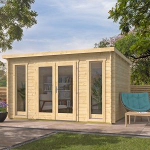 Blokhut - - Blokhut - Tuinhuis Maggie | 40 mm | groen geïmpregneerd