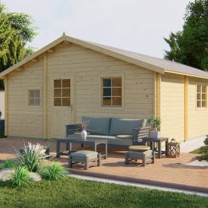 Blokhut - - Blokhut - Tuinhuis Malaga | 44 mm | Red Class Wood geïmpregneerd