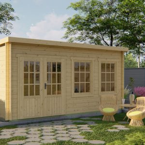 Blokhut - - Blokhut - Tuinhuis Sadie | 40 mm | Red Class Wood geïmpregneerd