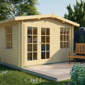 Blokhut - - Blokhut - Tuinhuis Philip | 40 mm | vuren honinggeel geïmpregneerd