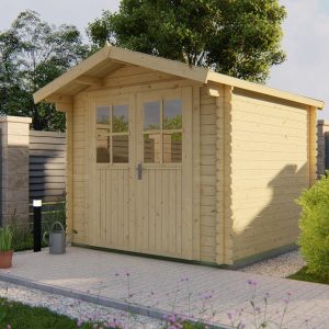 Blokhut - - Blokhut - Tuinhuis Gitte | 28 mm | vuren groen geïmpregneerd