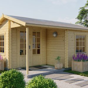 Blokhut - - Blokhut - Tuinhuis Johan | 34 mm | vuren Red Class Wood geïmpregneerd