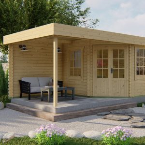 Blokhut - - Blokhut - Tuinhuis Stig | 28 mm | vuren Red Class Wood geïmpregneerd