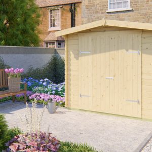 Blokhut - - Blokhut - Tuinhuis Valery | 19 mm | vuren honinggeel geïmpregneerd