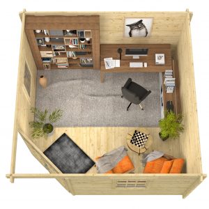 Blokhut - - Blokhut - Tuinhuis Lotte | 44 mm | vuren groen geïmpregneerd