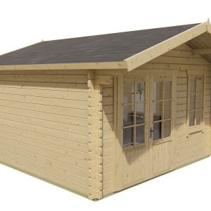 Blokhut - - Blokhut - Tuinhuis Ulrik | 44 mm | vuren grijs geïmpregneerd