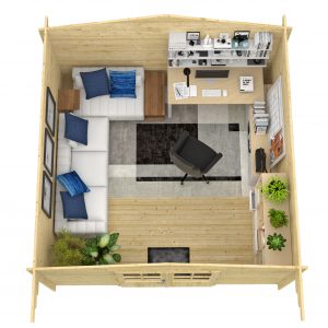 Blokhut - - Blokhut - Tuinhuis Torrent | 34 mm | vuren honinggeel geïmpregneerd