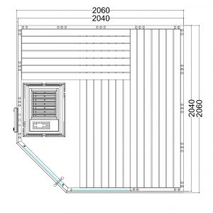 Binnensauna Alaska - Binnensauna Alaska corner