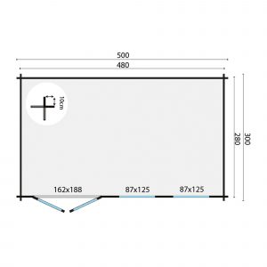 Blokhut - - Blokhut - Tuinhuis Aiste | 40 mm | vuren bruin geïmpregneerd