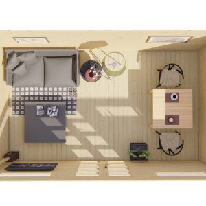 Blokhut - - Blokhut - Tuinhuis Zerja | 28 mm | grijs geïmpregneerd