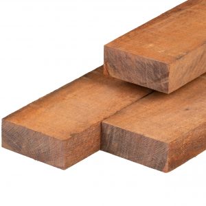 Azobé hardhout - Azobé hardhout bestekhout 5,0 x 10,0 x 350 cm fijnbezaagd
