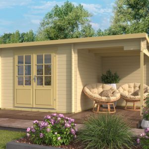 Blokhut - - Blokhut - Tuinhuis Dora | 28 mm | vuren onbehandeld