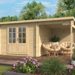 Blokhut - - Blokhut - Tuinhuis Dora | 28 mm | vuren Red Class Wood geïmpregneerd