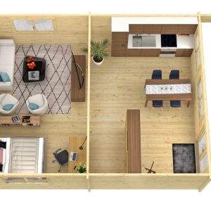 Blokhut - - Blokhut - Tuinhuis Ballyragget | 70 mm | vuren Red Class Wood geïmpregneerd