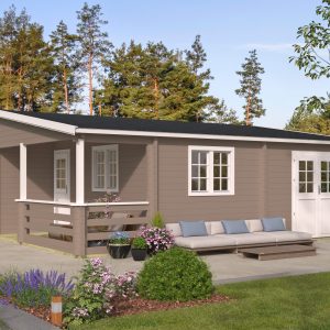 Blokhut - - Blokhut - Tuinhuis Azores | 70 mm | vuren groen geïmpregneerd