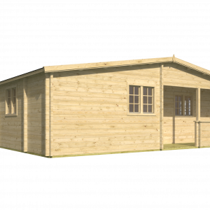 Blokhut - - Blokhut - Tuinhuis Azores | 70 mm | vuren bruin geïmpregneerd