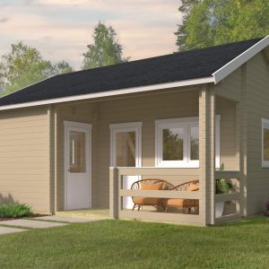 Blokhut - - Blokhut - Tuinhuis Edelweiss | 70 mm | vuren grijs geïmpregneerd