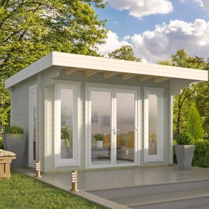 Blokhut - - Blokhut - Tuinhuis Whitegate | 70 mm | honinggeel geïmpregneerd