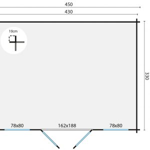 Blokhut - - Blokhut - Tuinhuis Jenny | 40 mm | Red Class Wood geïmpregneerd