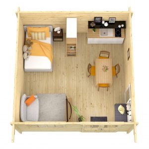 Blokhut - - Blokhut - Tuinhuis Dingle | 70 mm | vuren Red Class Wood geïmpregneerd