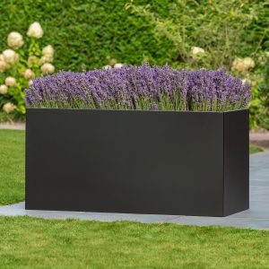 Bloembak Mohawk, - Bloembak Mohawk, zwart gepoedercoat staal 60 x 120 x 60 cm