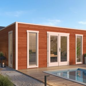 Blokhut - - Blokhut - Tuinhuis Marco | 28 mm | vuren honinggeel geïmpregneerd