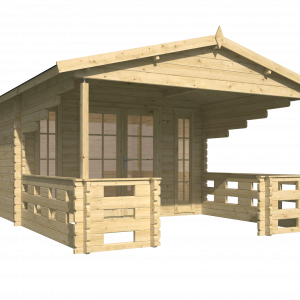 Blokhut - - Blokhut - Tuinhuis Sanstrov | 44 mm | vuren groen geïmpregneerd