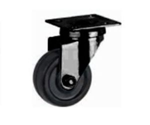 Zwenkwiel Ø50mm - zwart - zonder rem - PP wiel