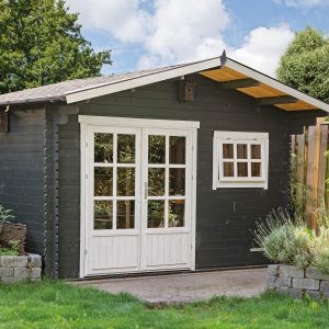 Blokhut - - Blokhut - Tuinhuis Ingmar | 28 mm | vuren bruin geïmpregneerd