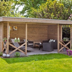 Blokhutprieel Konstantin - Blokhutprieel Konstantin | 40 mm | vuren grijs geïmpregneerd