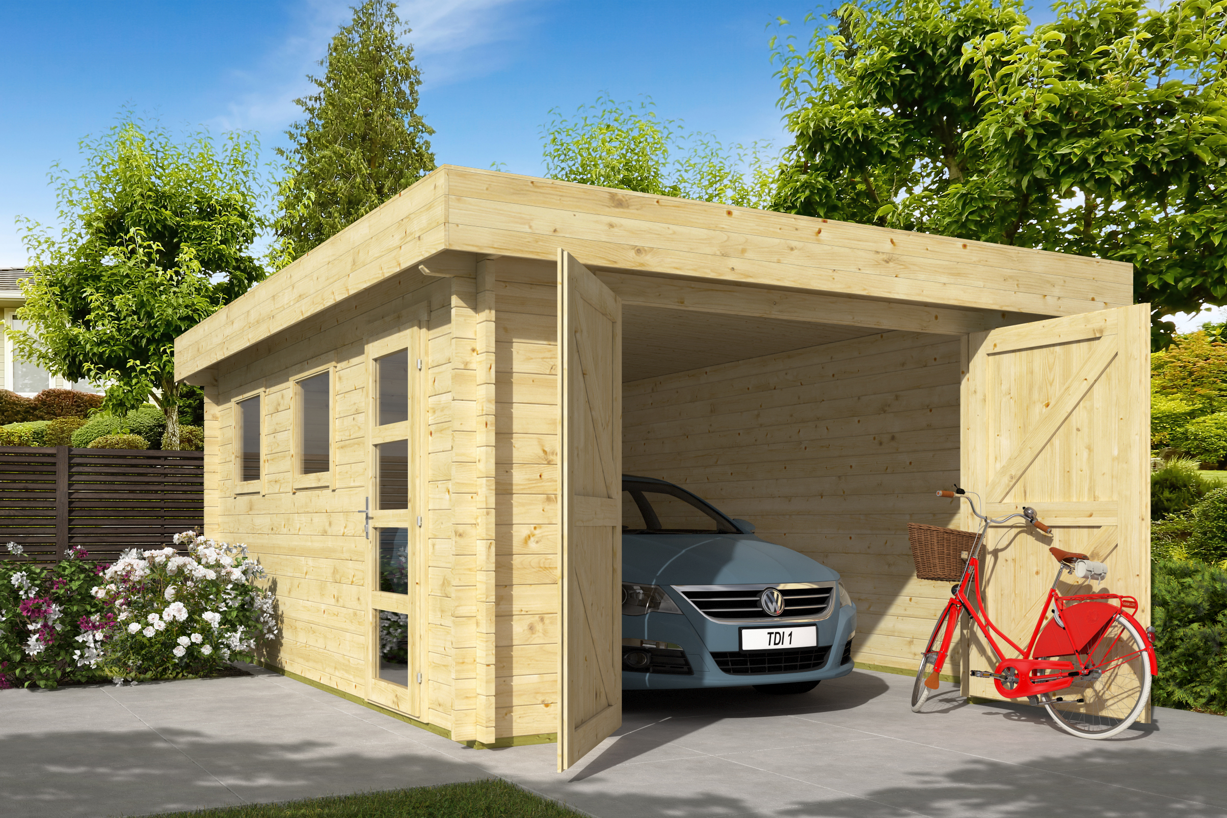 Garage Marketta - Garage Marketta | 44 mm | vuren honinggeel geïmpregneerd