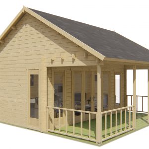 Blokhut - - Blokhut - Tuinhuis Olaug | 44 mm | vuren Red Class Wood geïmpregneerd