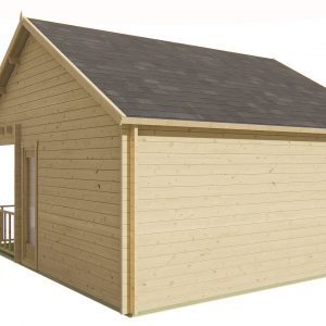 Blokhut - - Blokhut - Tuinhuis Olaug | 44 mm | vuren bruin geïmpregneerd