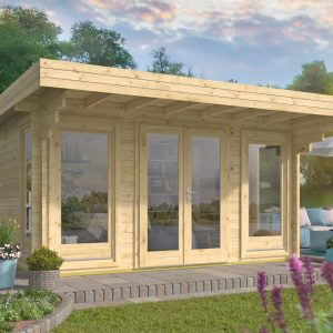 Blokhut - - Blokhut - Tuinhuis Lory | 44 mm | vuren Red Class Wood geïmpregneerd