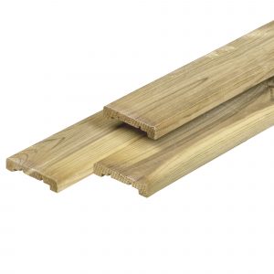 Grenen afdekkap - Grenen afdekkap 1,7 x 8,8 x 183 cm, vers, groen geïmpregneerd, geschaafd