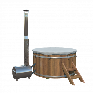 Hottub met - Hottub met externe RVS kachel Ø180 cm Thermowood