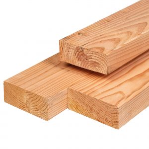 Douglas ligger - Douglas ligger 6,5 x 14,0 x 400 cm, gedroogd, geschaafd, 4 ronde hoeken