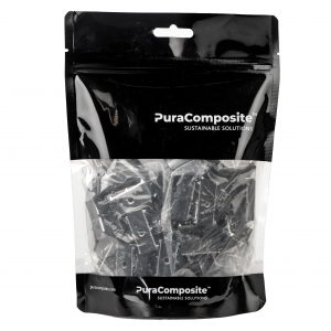 PuraFix vlonderplank - PuraFix vlonderplank clip RVS zwart voor blinde bevestiging - set 100 stuks